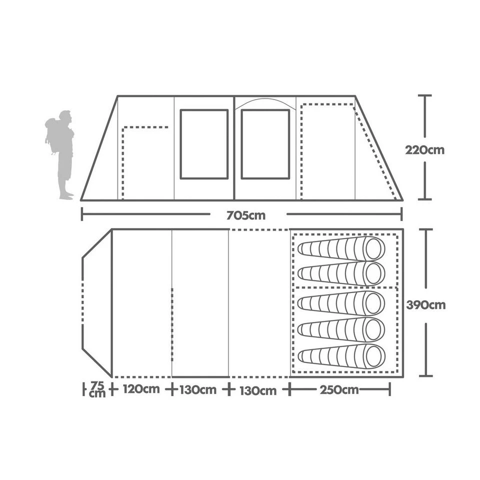 Berghaus Telstar 5 Nightfall Tent 2 Berghaus Telstar 5 Nightfall Tent - Image 2